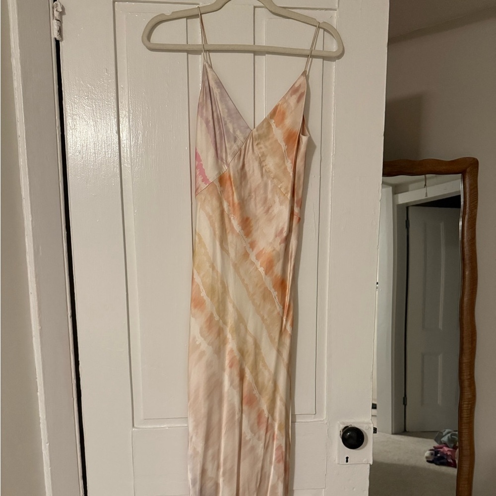All Saints Multicolor Tie-Dye Slip Dress